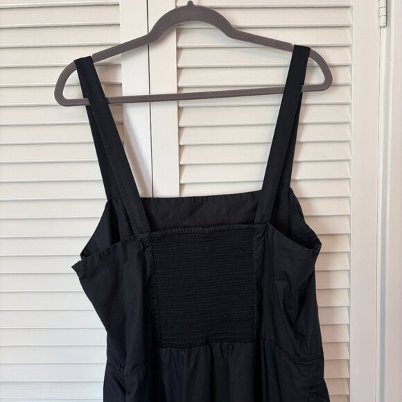 Banana Republic women's Poplin Tiered Maxi sundress 16 black square neck - Picture 7 of 14